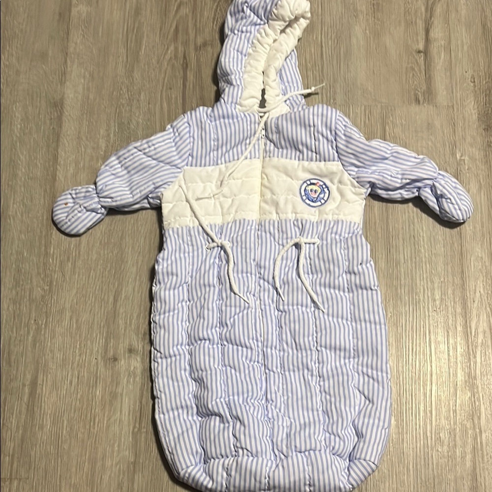 Vintage Blue and White Quilted Sleep Sack Pajamas